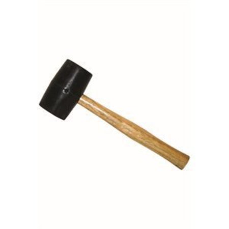 BON TOOL Bon 15-220 Rubber Mallet, Black 24 Ounce, 13" Wood Handle 15-220